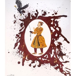 Ariba Mugal, 9.4 x 11 Inch, Gouache on Wasli, Miniature Painting, AC-ARBA-003